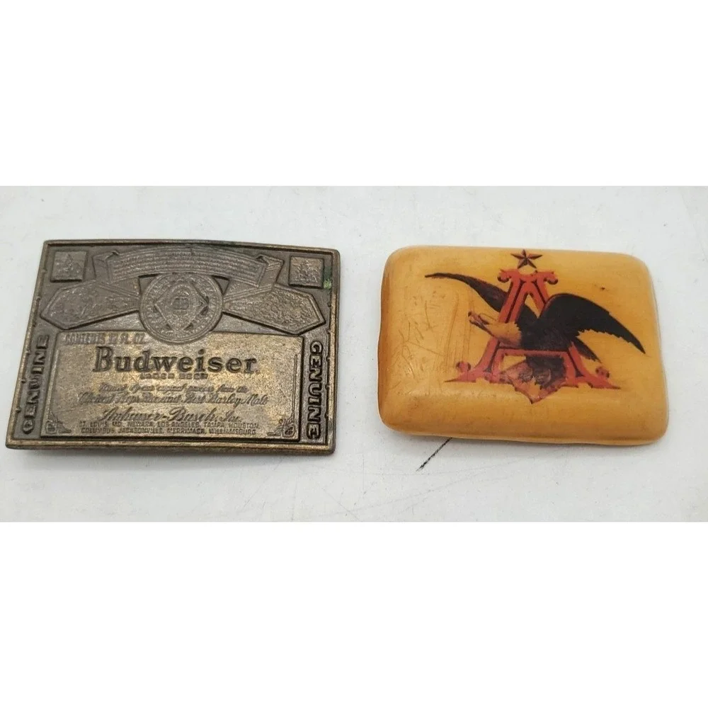 Vintage Anheuser Busch Budweiser‎ Beer Bronze Belt Buckle Made in USA